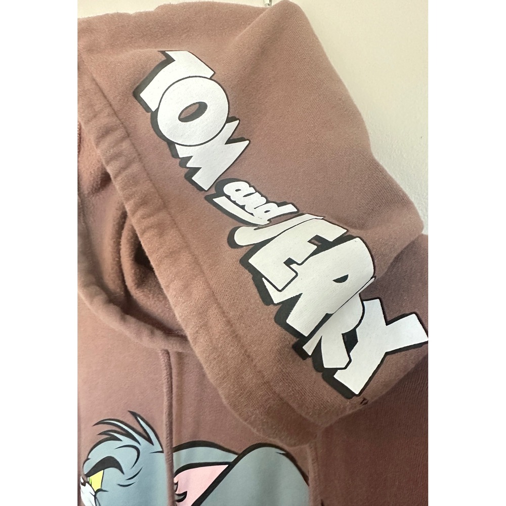 Tom and Jerry Youth Hoodie Brown‎ Graphic Sweatshirt Sz Med - Picture 4 of 4